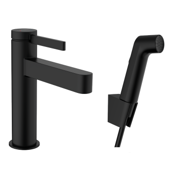 - HANSGROHE Finoris bateria umywalkowa 110 ze słuchawką Bidette i wężem 160 cm czarny mat 76210670 - 76210670 - Łazienki Szydłowski