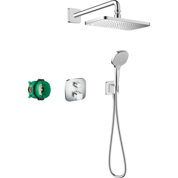 - HANSGROHE Croma E System prysznicowy 280 1jet z Ecostat E chrom 27953000 - 27953000 - Łazienki Szydłowski