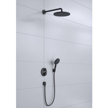 - HANSGROHE Croma System prysznicowy 280 1jet z Ecostat S czarny mat 27961670 - 27961670 - Łazienki Szydłowski