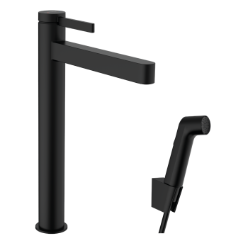 - HANSGROHE Finoris bateria umywalkowa 260 ze słuchawką Bidette i wężem 160 cm czarny mat 76220670 - 76220670 - Łazienki Szydłowski