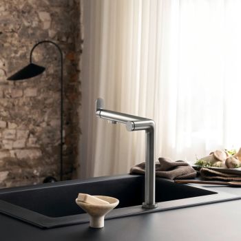 - HANSGROHE Aqittura M91 bateria kuchenna stal szlachetna 76802800 - 76802800 - Łazienki Szydłowski