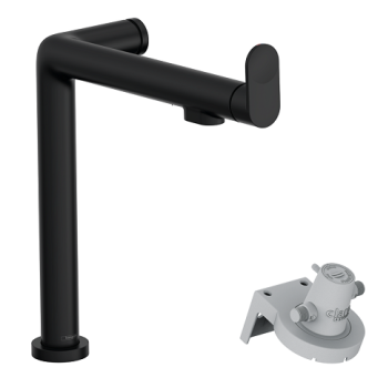 - HANSGROHE Aqittura M91 bateria kuchenna czarny mat 76804670 - 76804670 - Łazienki Szydłowski