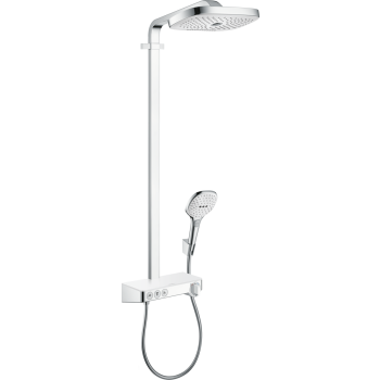 - HANSGROHE Raindance Select E Komplet prysznicowy chrom / biały 27127400 - 27127400 - Łazienki Szydłowski