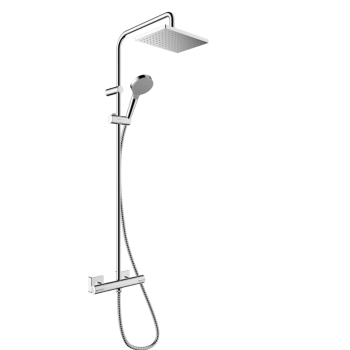 - Hansgrohe Vernis Shape Zestaw prysznicowy 230 1jet z baterią termostatyczną - zestaw projektowy (2 szt.) chrom 26287000 - 26287000 - Łazienki Szydłowski
