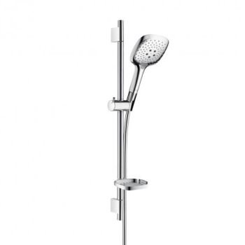 - HANSGROHE Raindance Select E Zestaw prysznicowy 150 3jet z drążkiem 65 cm i mydelniczką chrom 27856000 - 27856000 - Łazienki Szydłowski