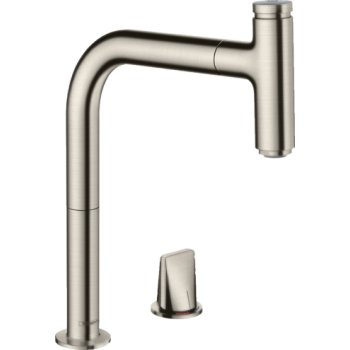 - HANSGROHE Metris Select M71 2-otworowa bateria kuchenna kolor stal szlachetna 73804800 - 73804800 - Łazienki Szydłowski