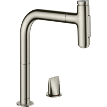 - HANSGROHE Metris Select bateria kuchenna kolor stal szlachetna 73818800 - 73818800 - Łazienki Szydłowski