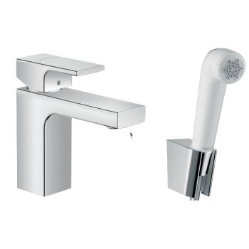 - HANSGROHE Vernis Shape bateria umywalkowa 100 z słuchawką prysznicową i wężem prysznicowym 160 cm chrom 71216000 - 71216000 - Łazienki Szydłowski