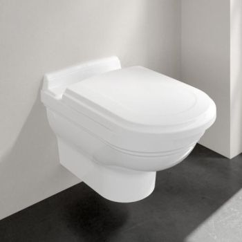  - VILLEROY&BOCH Hommage Miska WC lejowa podwieszany, biały CeramicPlus 6661B0R1 - 6661B0R1 - Łazienki Szydłowski