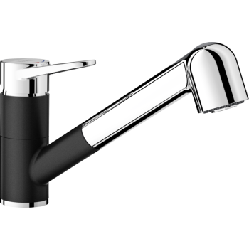 - BLANCO WEGA-S II bateria kuchenna z wyciąganą wylewką czarny/chrom 526428 - 526428 - Łazienki Szydłowski