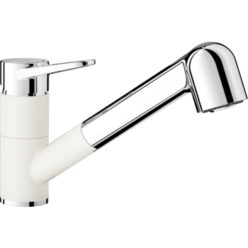 - BLANCO WEGA-S II bateria kuchenna z wyciąganą wylewką biały/chrom 526421 - 526421 - Łazienki Szydłowski