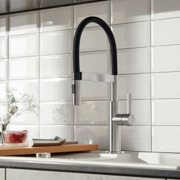 - BLANCO SONEA S Flexo bateria kuchenna z wyciąganą wylewką stal szlachetna szczotkowana 526616 - 526616 - Łazienki Szydłowski