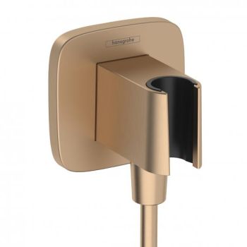 - HANSGROHE FixFit Q Przyłącze węża z uchwytem prysznicowym brąz szczotkowany 26887140 - 26887140 - Łazienki Szydłowski