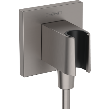 - HANSGROHE FixFit E Przyłącze węża z uchwytem prysznicowym czarny chrom szczotkowany 26889340 - 26889340 - Łazienki Szydłowski