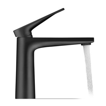 - DURAVIT Tulum bateria umywalkowa M czarny mat TU1020002046 - TU1020002046 - Łazienki Szydłowski