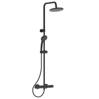 - Ideal Standard Ceratherm Zestaw prysznicowy z baterią termostatyczną i deszczownicą czarny mat A7546XG - A7546XG - Łazienki Szydłowski