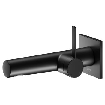  - KEUCO IXMO Bateria umywalkowa ścienna, wylewka 18,7 cm czarny mat 59516370102 - 59516370102 - Łazienki Szydłowski