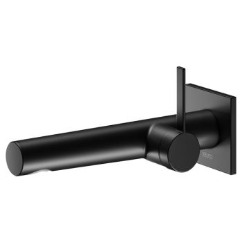  - KEUCO IXMO Bateria umywalkowa ścienna, wylewka 21,9 cm czarny mat 59516371102 - 59516371102 SK - Łazienki Szydłowski