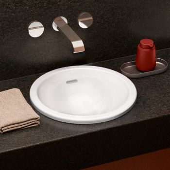  - Villeroy&Boch Loop&Friends wpuszczana w blat z przelewem 45 x 45cm biała z powłoką ceramic plus 4A6000R1 - 4A6000R1 - Łazienki Szydłowski