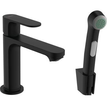 - HANSGROHE Rebris S bateria umywalkowa z słuchawką prysznicową bez kompletu odpływowego czarny mat 72215670 - 72215670 - Łazienki Szydłowski
