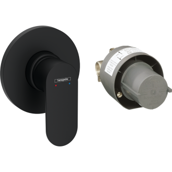 - HANSGROHE Rebris S zestaw bateria prysznicowa wraz z elementem podtynkowym czarny mat 72648670 - 72648670 - Łazienki Szydłowski