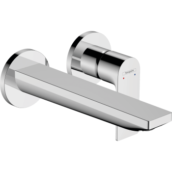 - HANSGROHE Rebris E bateria umywalkowa ścienna, wylewka 20cm chrom 72568000 - 72568000 - Łazienki Szydłowski