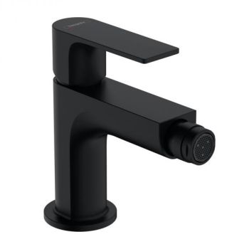 - HANSGROHE Rebris E bateria bidetowa z metalowym kompletem odpływowym czarny mat 72213670 - 72213670 - Łazienki Szydłowski