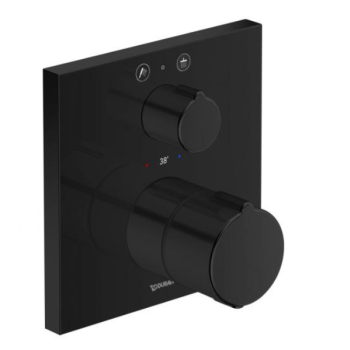  - DURAVIT C.1 Termostatyczna bateria prysznicowa podtynkowa, czarny mat C14200013046 - C14200013046 - Łazienki Szydłowski