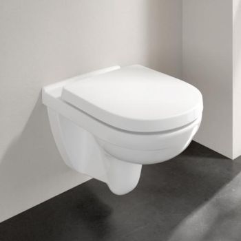 - Villeroy&Boch O.novo miska WC wisząca bez kołnierza, biała, z powłoką CeramicPlus i AntiBac 5660R0T2 - 5660R0T2 - Łazienki Szydłowski