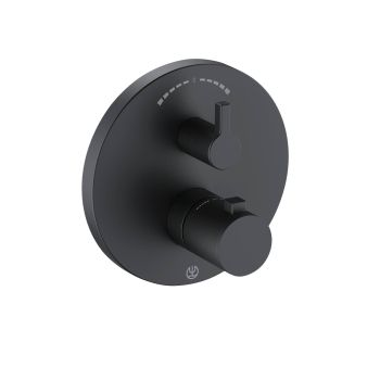 - KLUDI NOVA FONTE Puristic bateria wannowo-prysznicowa z termostatem czarny mat 208303915 - 208303915 - Łazienki Szydłowski