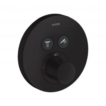  - Axor ShowerSelect Round Bateria termostatyczna do 2 odbiorników, czarny mat 36723670 - 36723670 - Łazienki Szydłowski