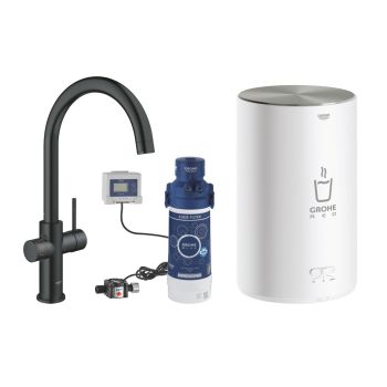- GROHE-Red Duo bateria kuchenna i boiler w rozmiarze w rozmiarze M Kolor aksamitna czerń 30083KS1 - 30083KS1 - Łazienki Szydłowski