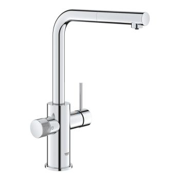 - GROHE-Blue Pure Minta Bateria kuchenna z wyciąganą wylewką z funkcja filtra chrom 30590000 - 30590000 - Łazienki Szydłowski