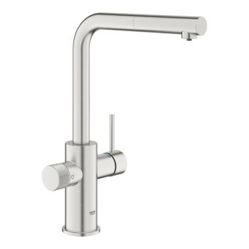 - GROHE-Blue Pure Minta Bateria filtrująca z wyciąganą wylewką kolor stal nierdzewna 30590DC0 - 30590DC0 - Łazienki Szydłowski