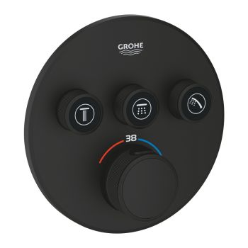  - GROHE-Grohtherm SmartControl Bateria termostatyczna do obsługi trzech wyjść wody phantom black 29508KF0 - 29508KF0 - Łazienki Szydłowski