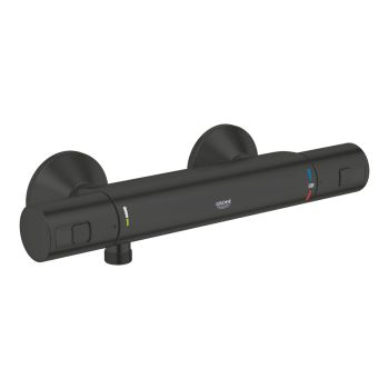 - GROHE-Precision Start Bateria prysznicowa z termostatem, czarny mat 345942430 - 345942430 - Łazienki Szydłowski