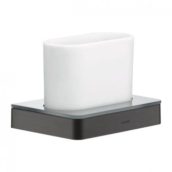 - Axor Universal Kubek do mycia zębów czarny chrom szczotkowany 42834340 - 42834340 - Łazienki Szydłowski