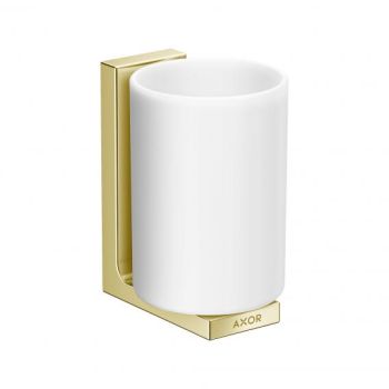 - AXOR Universal Rectangular Kubek na szczoteczki do zębów złoty optyczny polerowany 42604990 - 42604990 - Łazienki Szydłowski