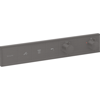 - Hansgrohe RainSelect Bateria termostatyczna do 3 odbiorników, czarny chrom szczotkowany 15381340 - 15381340 - Łazienki Szydłowski