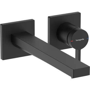 - HANSGROHE Tecturis E bateria umywalkowa ścienna, z wylewką 22,5 cm kolor czarny mat 73051670 - 73051670 - Łazienki Szydłowski