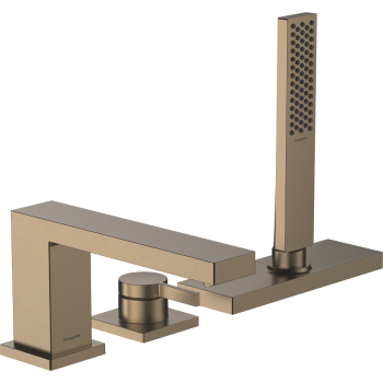 - HANSGROHE Tecturis E 3-otworowa, bateria na brzeg wanny, brąz szczotkowany 73443140 - 73443140 - Łazienki Szydłowski