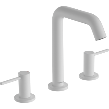 - HANSGROHE Tecturis S 3-otworowa bateria umywalkowa 150 z kompletem odpływowym Push-Open kolor biały mat 73330700 - 73330700 - Łazienki Szydłowski