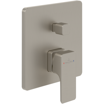 - Villeroy&Boch Subway 3.0 bateria prysznicowo-wannowa do dwóch odbiorników, brushed nickel matt TVS11200300064 - TVS11200300064 - Łazienki Szydłowski