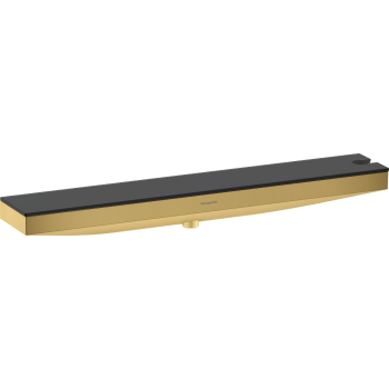 - HANSGROHE Rainfinity Porter 500 Przyłącze kątowe z uchwytem prysznicowym i półką prysznicową , złoty optyczny polerowany 26858990 - 26858990 - Łazienki Szydłowski