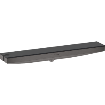 - HANSGROHE Rainfinity Porter 500 Przyłącze kątowe z uchwytem prysznicowym i półką prysznicową L, czarny chrom szczotkowany 26843340 - 26843340 - Łazienki Szydłowski