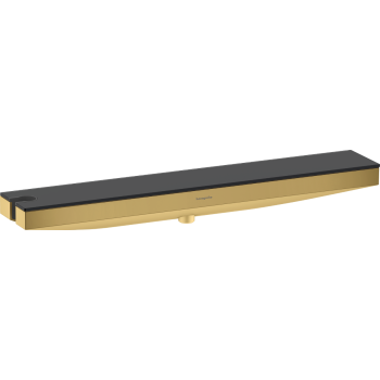 - HANSGROHE Rainfinity Porter 500 Przyłącze kątowe z uchwytem prysznicowym i półką prysznicową L, Złoty Optyczny Polerowany 26843990 - 26843990 - Łazienki Szydłowski