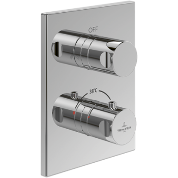 - Villeroy&Boch Universal Taps & Fittings bateria podtynkowa termostat, element zewnętrzny chrom TVD00065300061 - TVD00065300061 - Łazienki Szydłowski