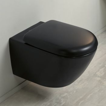  - Villeroy&Boch Antao miska WC wisząca bez kołnierza 37 x 56 cm pure black 4674T0R7 - 4674T0R7 - Łazienki Szydłowski