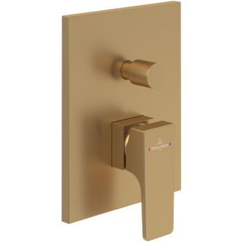 - Villeroy&Boch Architectura Square bateria prysznicowa podtynkowa, brushed gold TVS12500300076 - TVS12500300076 - Łazienki Szydłowski