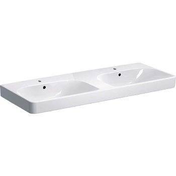  - GEBERIT SMYLE Square podwójna umywalka 120x48 cm biały połysk z powłoką keratec 500223018 - 500.223.01.8 - Łazienki Szydłowski